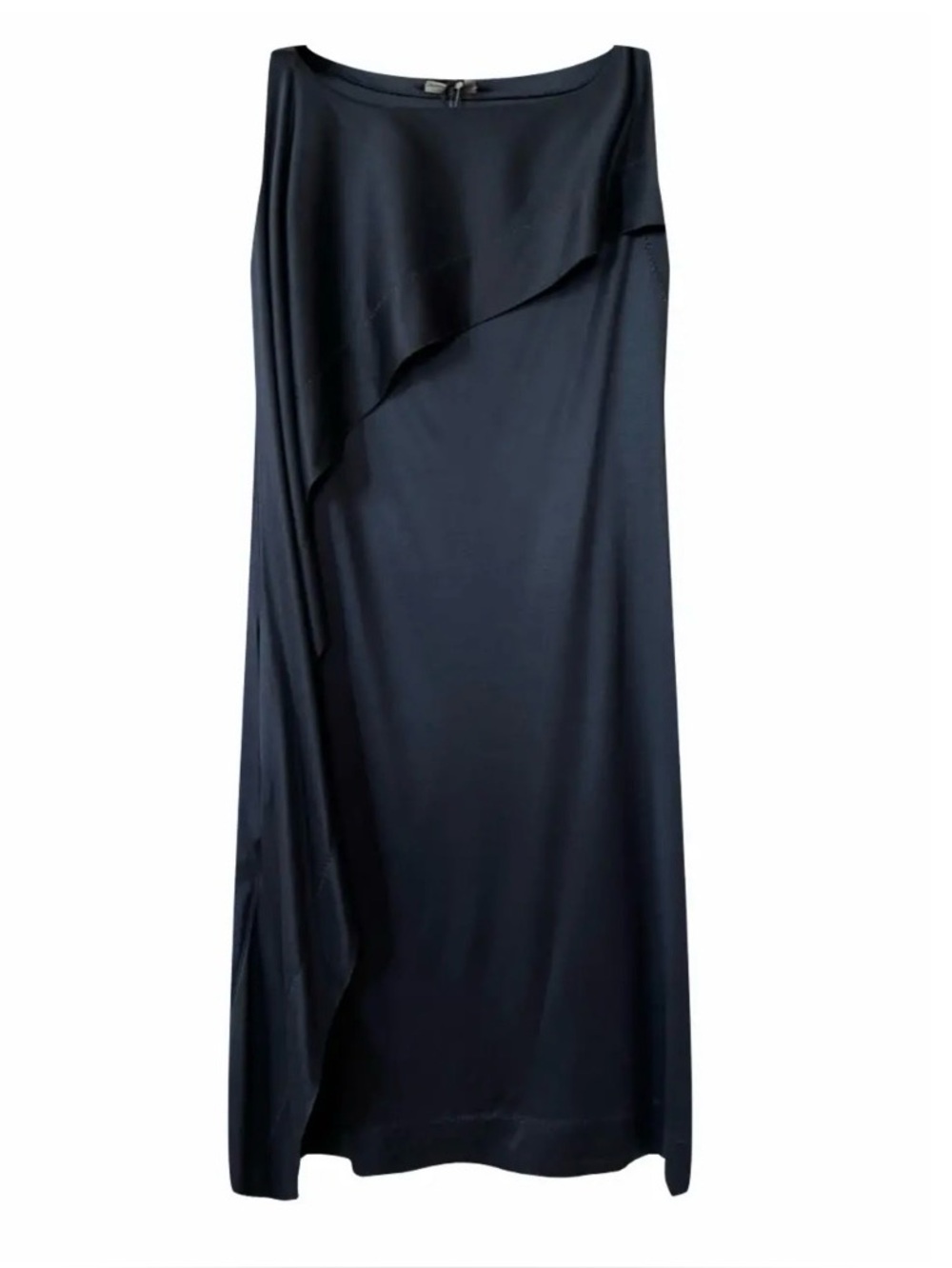 Bottega Veneta Black Asymmetrical Draped Women's Dress
